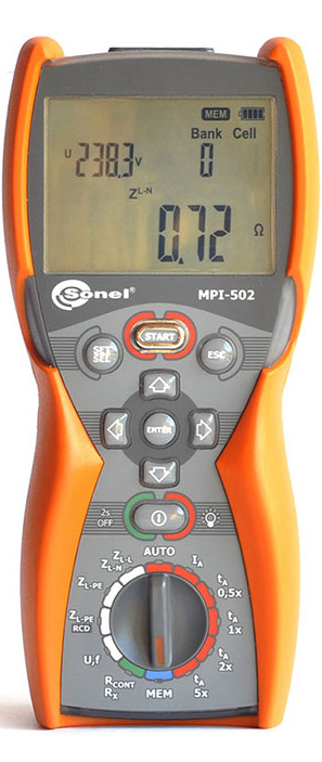Измер параметров электробезопасности электроустановок SONEL MPI-502