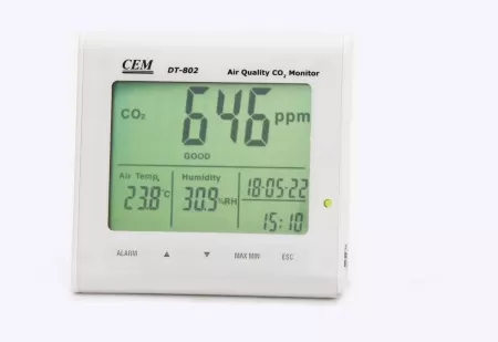 Анализатор CO2, часы, температуры и влажности CEM DT-802