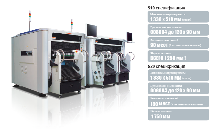 Универсальный гибридный автомат поверхностного монтажа Yamaha I-Pulse S10/S20