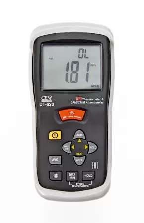 Измеритель скорости и потока воздуха CEM DT-620