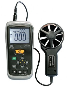 Термоанемометр для измерения скорости ветра и температуры CEM DT-619