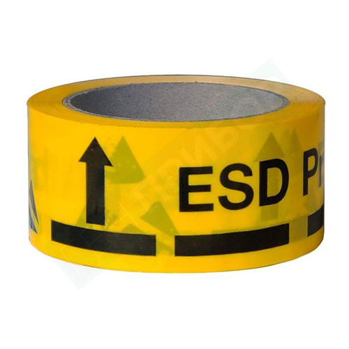 Клейкая лента Universal желтого цвета с маркировкой ESD (скотч)
