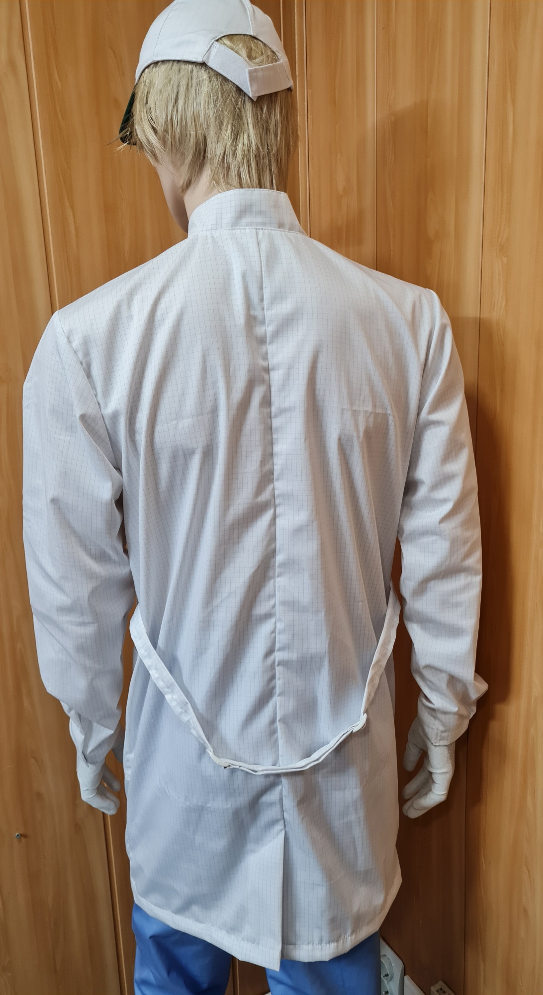 Антистатический мужской халат Universal  EZ-М-156-K воротник стойка